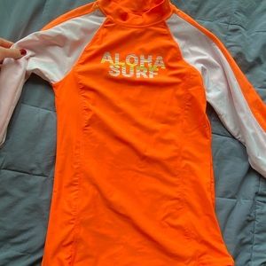 NWT Orange Rash Guard
